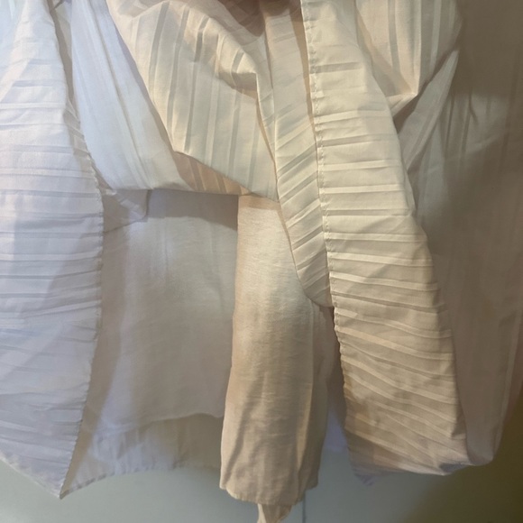 NWT Jonathan Simkhai Fraya Plisse Poplin Dress White - Picture 11 of 16